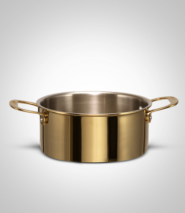 Gold  Tri Ply Standard Cooking Pot-22 CM