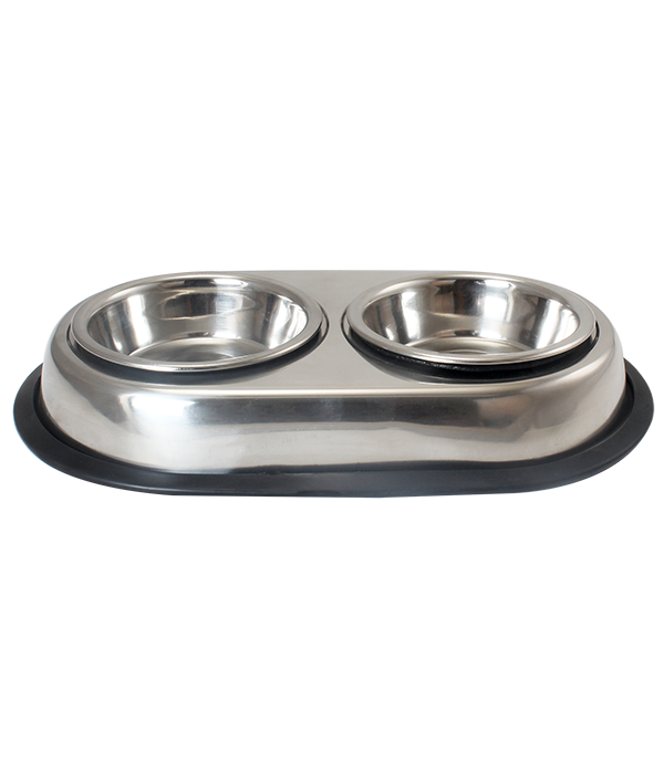 Stainless Steel Pet Bowls for Dogs | Dog Food and Water Bowl Detachable | Bowl with Anti-Skid Rubber Base | Dog Food Bowl | Easy to Clean | Double Dish Pet Feeder | Pet Feeding Bowl X-Large