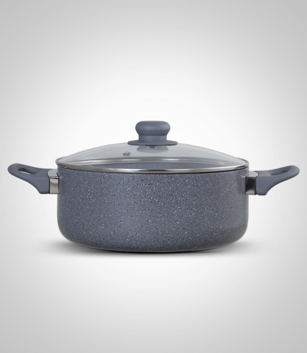 Grey Stone Effect Cooking Pot 28 CM